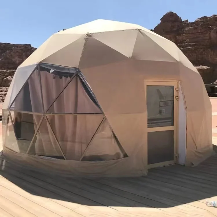 Открытый роскошный глэмпинг Geodome палатки ПВХ купола Сборный Дом Курортный отель домашний Кемпинг геодезический круглый тент для продажи