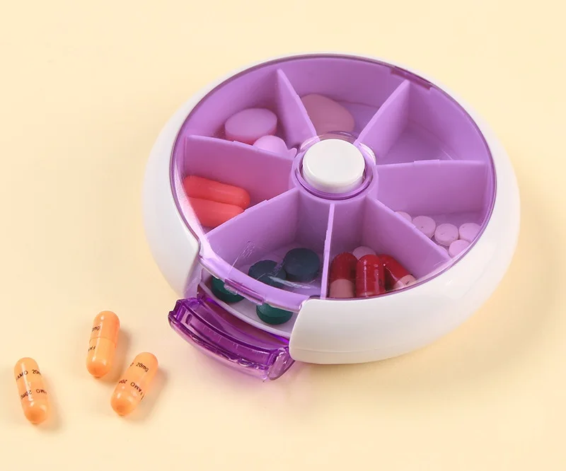 Promotional Portable Travel Easy Open Capsule Custom Plastic Pocket Size Organizer Dispenser Storage Cases Pill Box