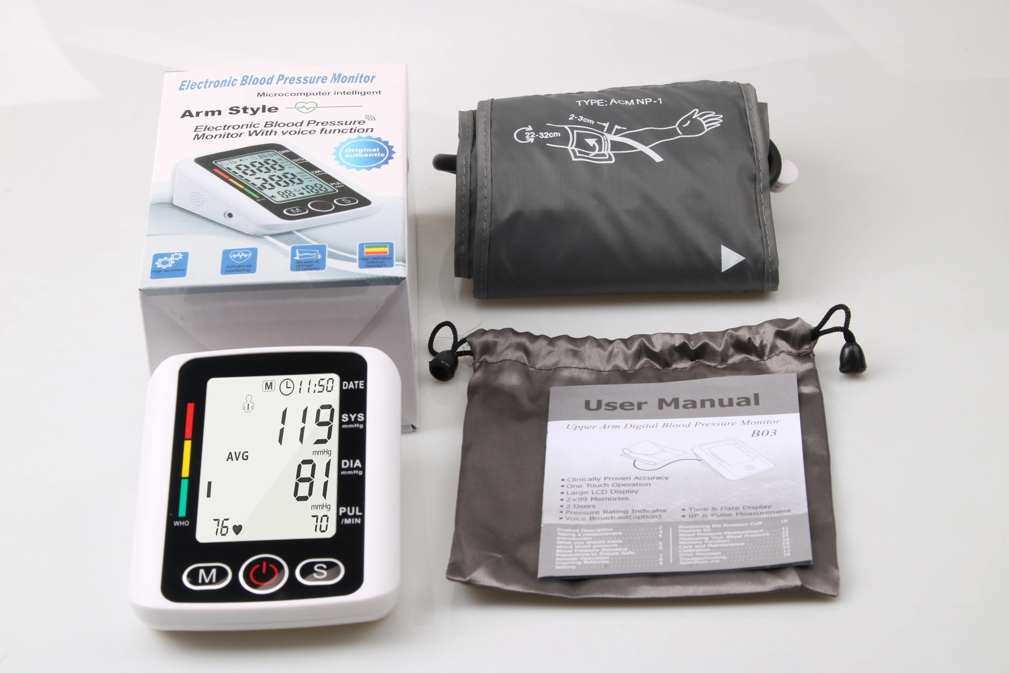 
Health monitoring devices blood pressure monitor bp hand digital sphygmomanometer 