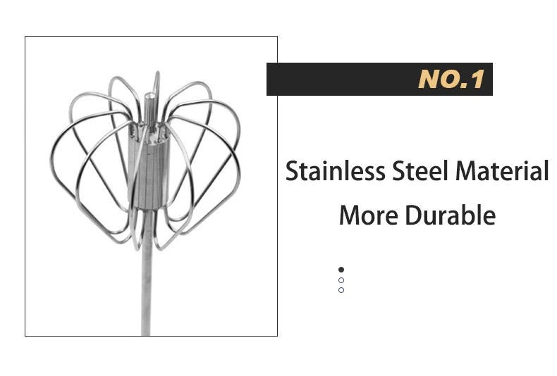 Kitchen Household Tools Stainless Steel Semi-automatic Manual Press 12-inch Rotary Egg Beater