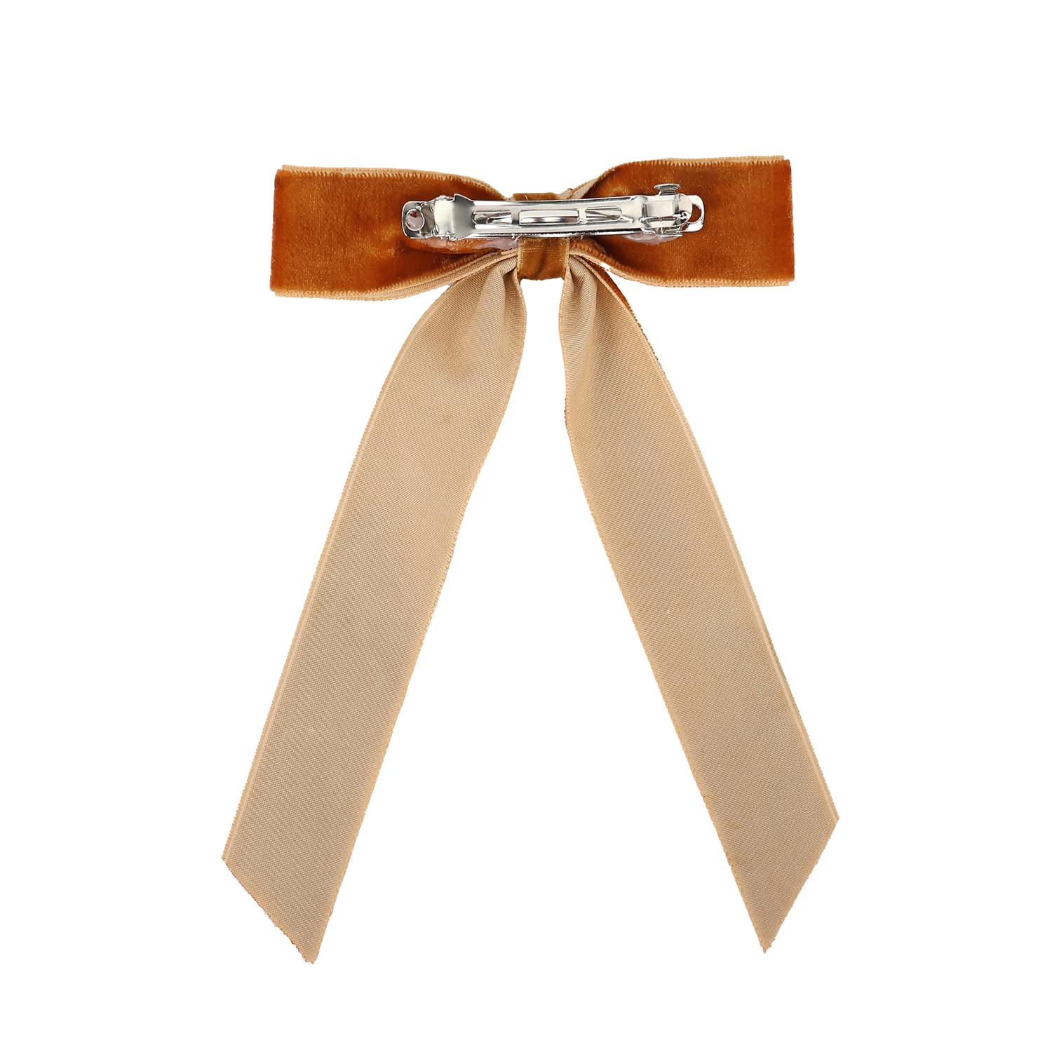 New Elegant Handmade Red Black Ribbon Ponytail Holder Accessories Metal Clips Velvet Hair Bows Barrettes For Women Girls