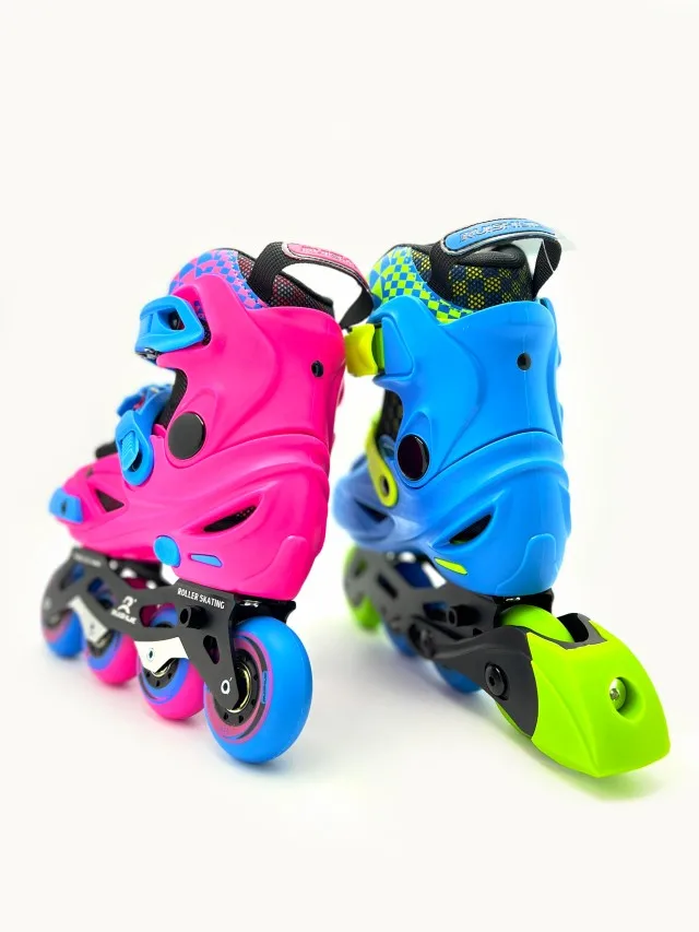 Customizable Kids Inline Skates Professional Level PP Roller Skate Wheel Adjustable Size Indoor/Outdoor Use OEM Flashing Feature