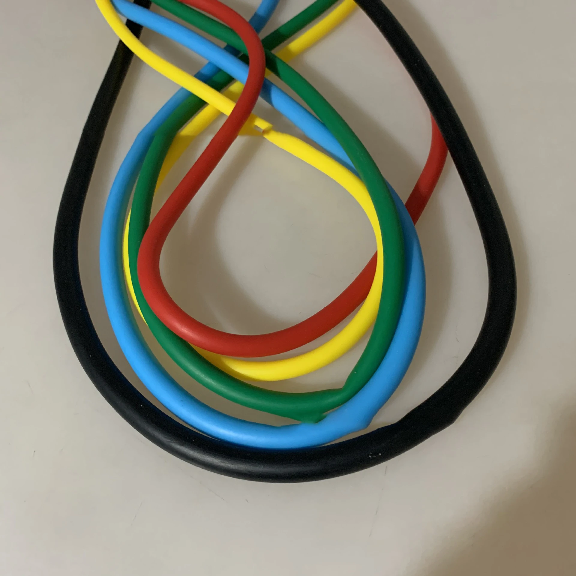 11 pcs TPE tension rope fitness equipment elastic belt spot supply 5-color sports products latex tube