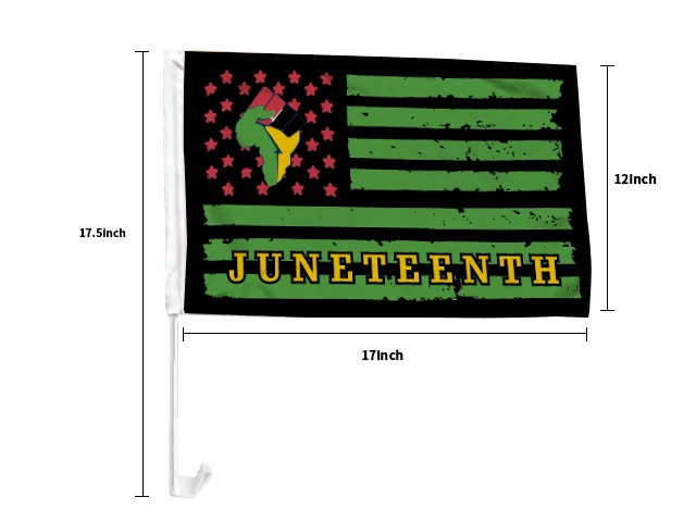 Create Unforgettable Impressions Show Your Colors with Custom  Juneteenth Car Flags