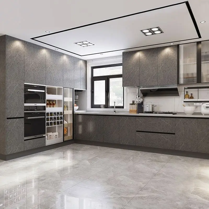 Diy ЯПОНСКИЕ ВИНТАЖНЫЕ шкафы из волокна современный дизайн Бестселлер деревянная рама кухонный шкаф