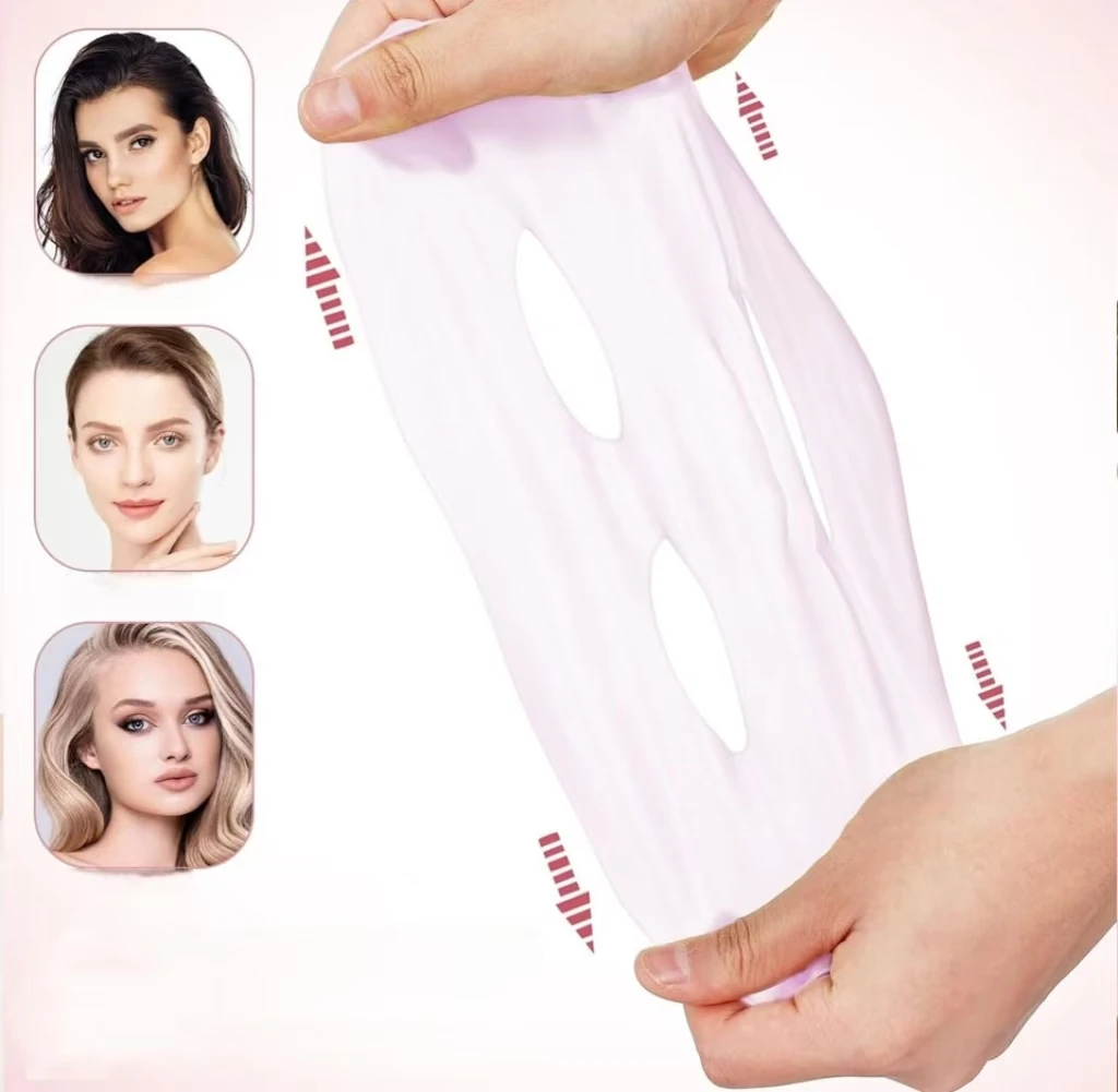 Gold 3D Ear Hook Reusable Washable Silicone Face Mask Cover Silicone Skin Mask Facial Steam Masks Lifting  Skin Care