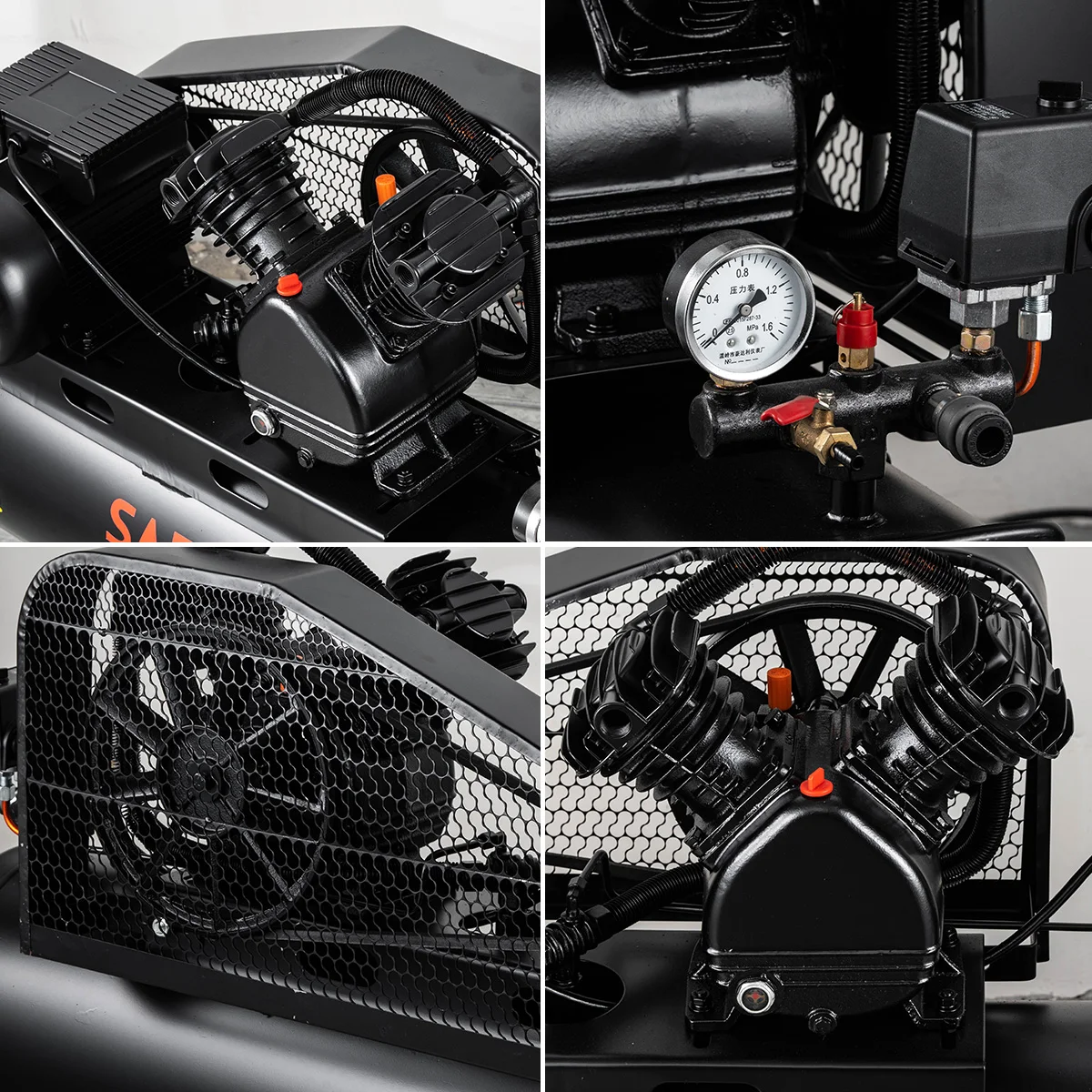 150-Liter Piston Air Compressor with Reliable Engine and Motor for Tyre Air Compression