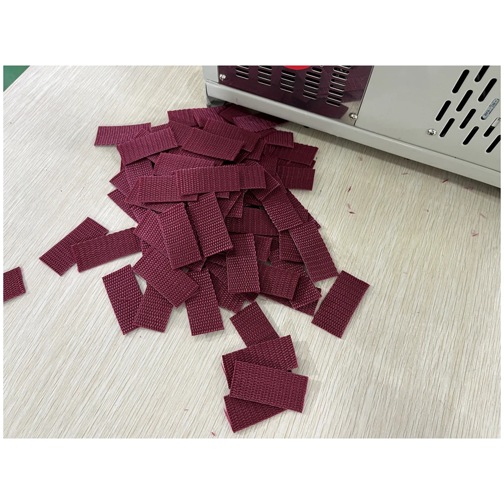 Automatic Roll to Roll Elastic Strap Label Cutter Machine with Touch Screen