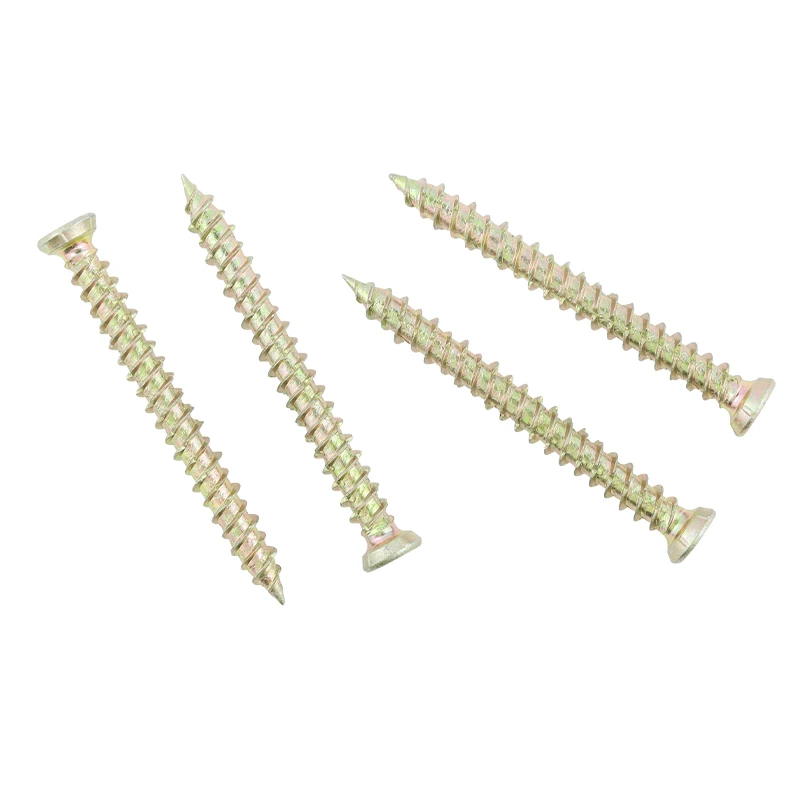 T25/T30 yellow zinc white zinc concrete screws for window framing