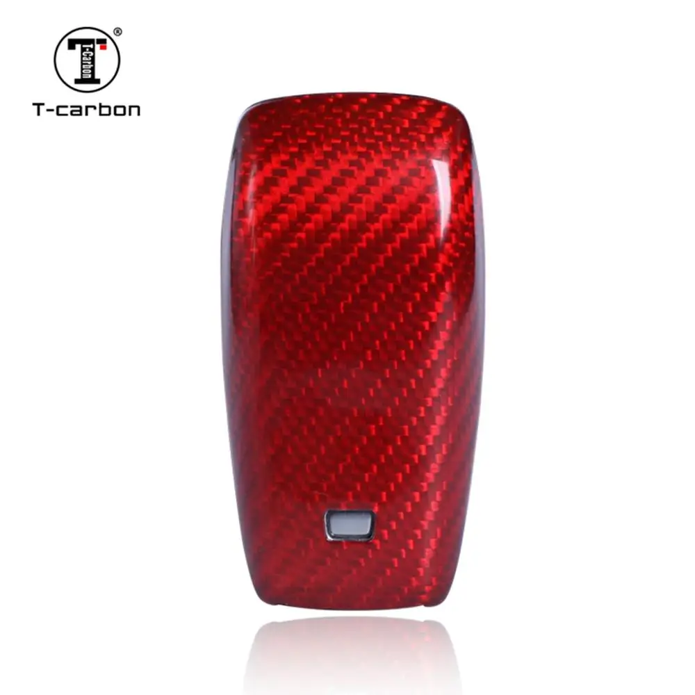 T-carbon Glass Fiber Key Fob Cover  Fit For  Mercedes Benz C class E class new Car Key Case Parts