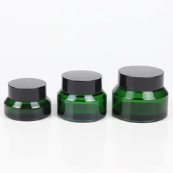 Sloping Shoulder Small Glass Jar 15ml 30ml 50ml Amber Glass Jar Cosmetic Packaging Face Cream Eye Cream Jar
