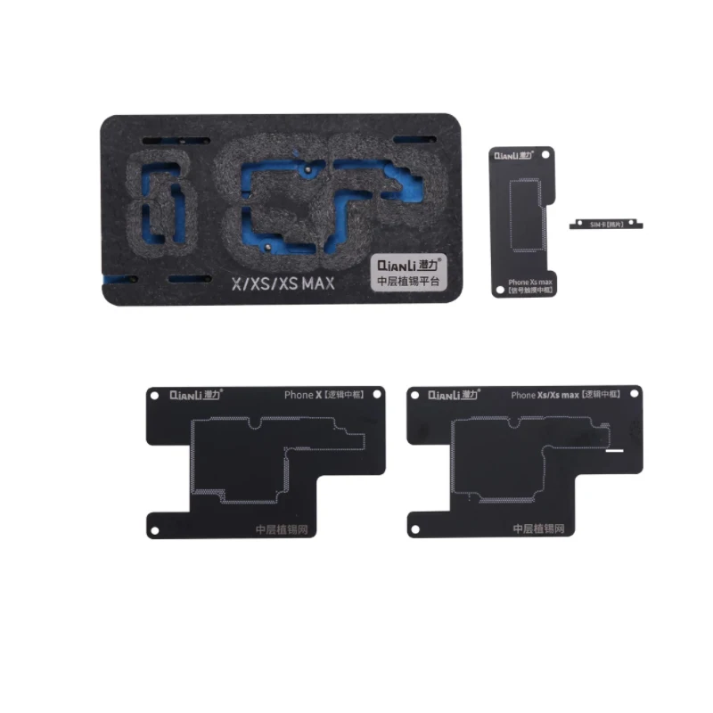 Qianli Motherboard Middle Layer Board BGA Reballing Stencil Plant Tin Platform for iPhone X XS MAX Logic Board Repair