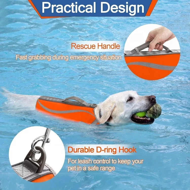 Factory wholesale professional custom neoprene pet dog life vest jacket