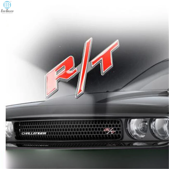 Red Black and Silver LOGO Removable Sticker Badge Metal Emblem