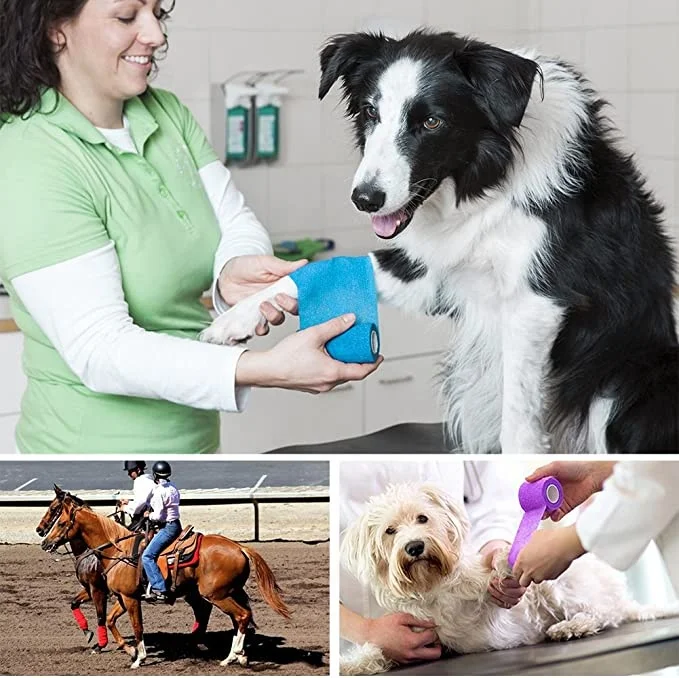 Trending Entertainment Easy Tear Vet Wrap Reusable Football Basketball Sport Tape Custom Biodegradable Cohesive Bandage