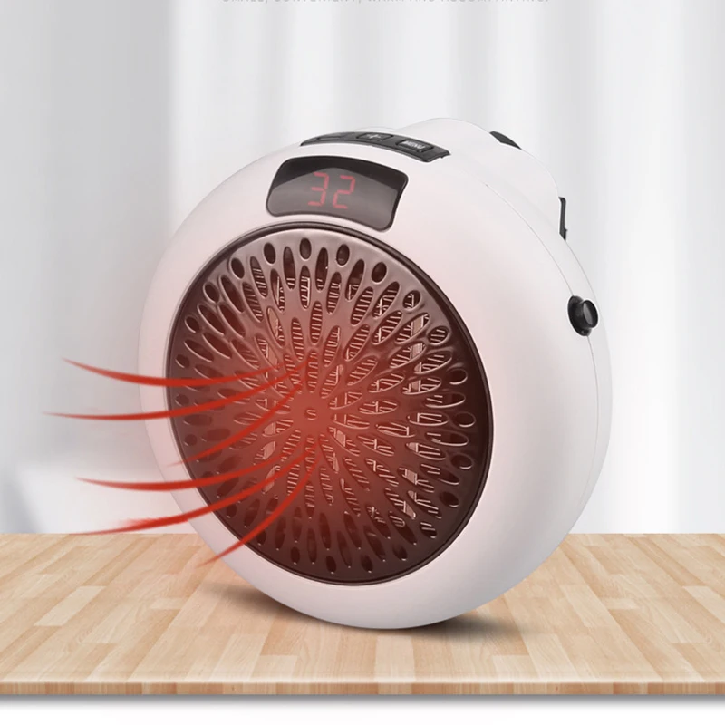 Hot sell Mini Home Office Electric Heater Wall-Mounted Desktop-Circular Hot Air PTC Heating Car Household Car Gifts Manufacturer