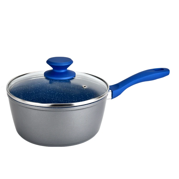 Wholesale 16cm Aluminum Alloy Marble Coating Non Stick Sauce Pan With Bakelite Handle