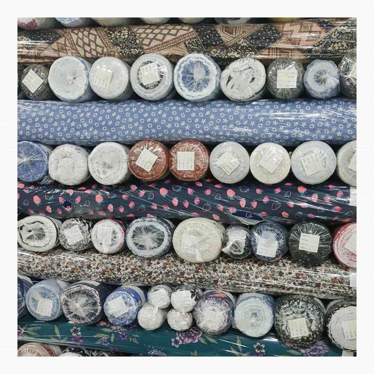 China Low Price 100%Viscose Rayon Stock Lot Fabric Print For Shirts