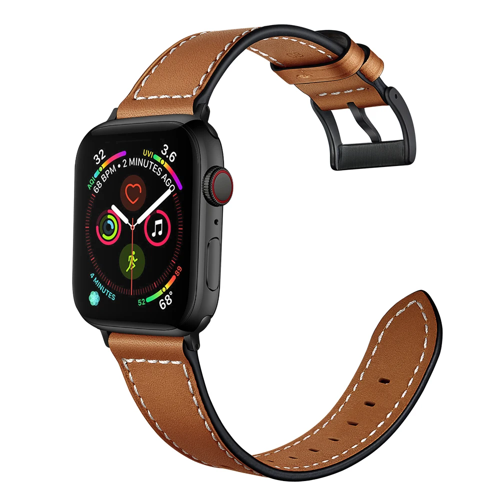 
Hot Products Wristband Belt 38mm 40mm Classical Genuine Leather Watch Band For Iwatch 5 4 3 2 1 