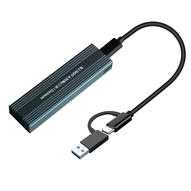 Портативный M.2 NGFF NVME 2 в 1 корпус 10 Гбит/с высокоскоростной Корпус для мобильного