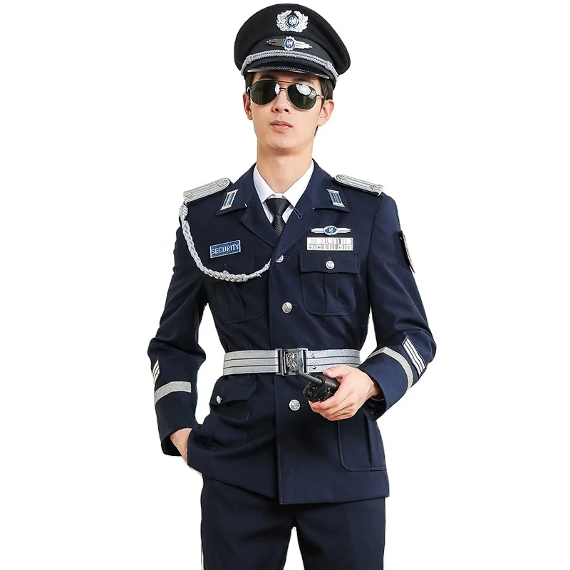 New Design Dark Blue Security Officer Uniforms Suit with Accessories For Sale