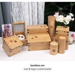 Funeral Supplies Small Biodegradable Urna Cremation Jewelry Ashes Keepsake Wooden Urn Pet Memorial Casket Rainbow Bridge Pet Urn