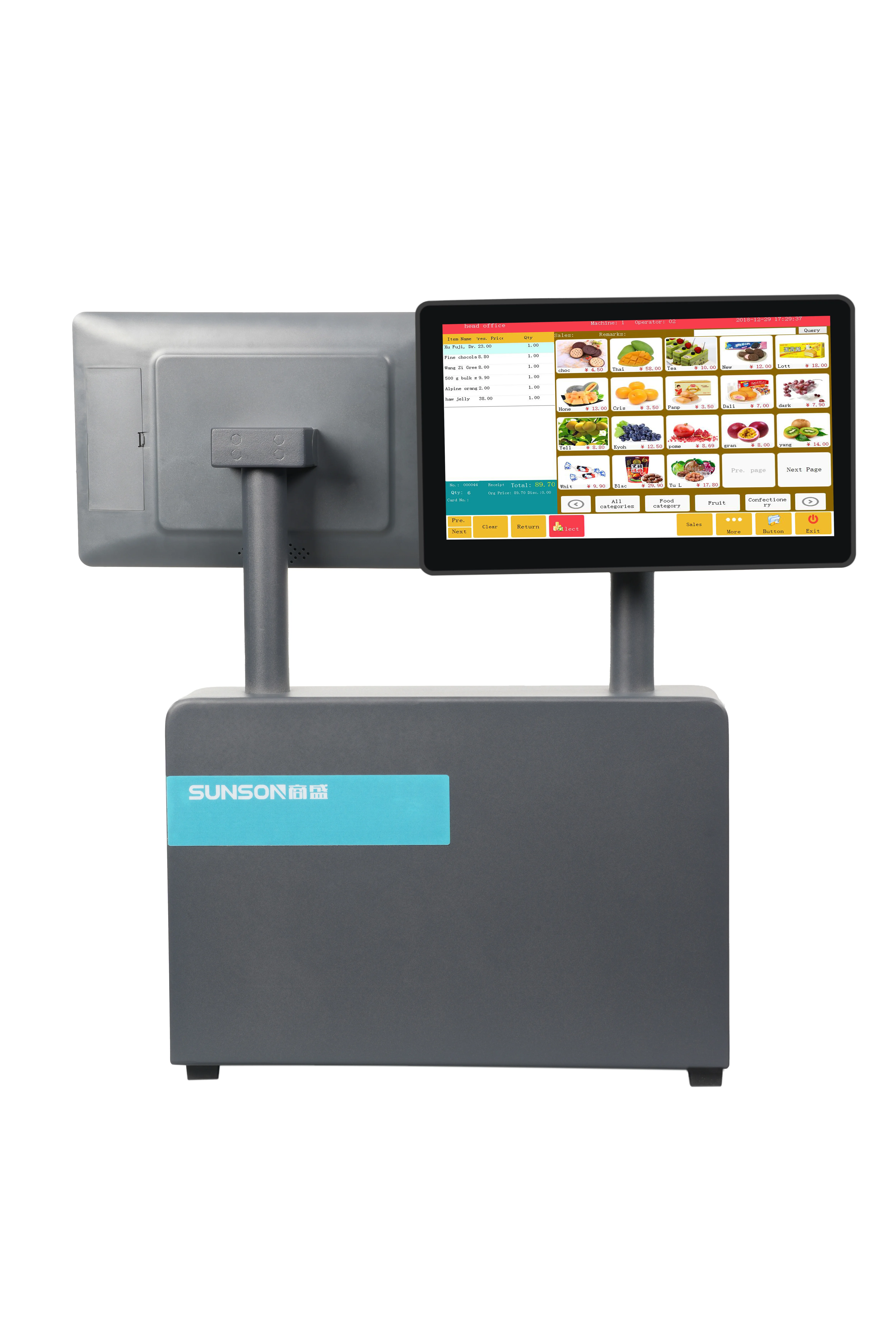 Cash Register Smart Touch Screen PC Casher POS System for Retail Stores Hotel Shopping Centers Restaurant