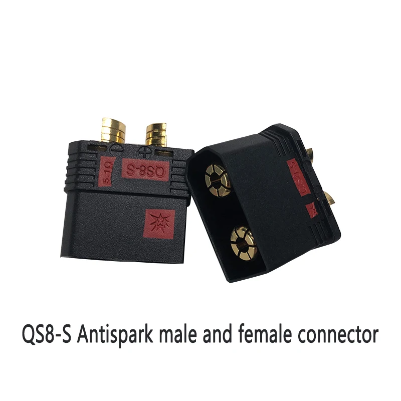 Black Antispark Connector Male And Female QS8 High current connector