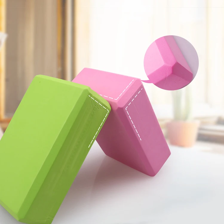 Eco friendly recycled organic strong wood EVA yoga block custom logo fitness yoga blocks