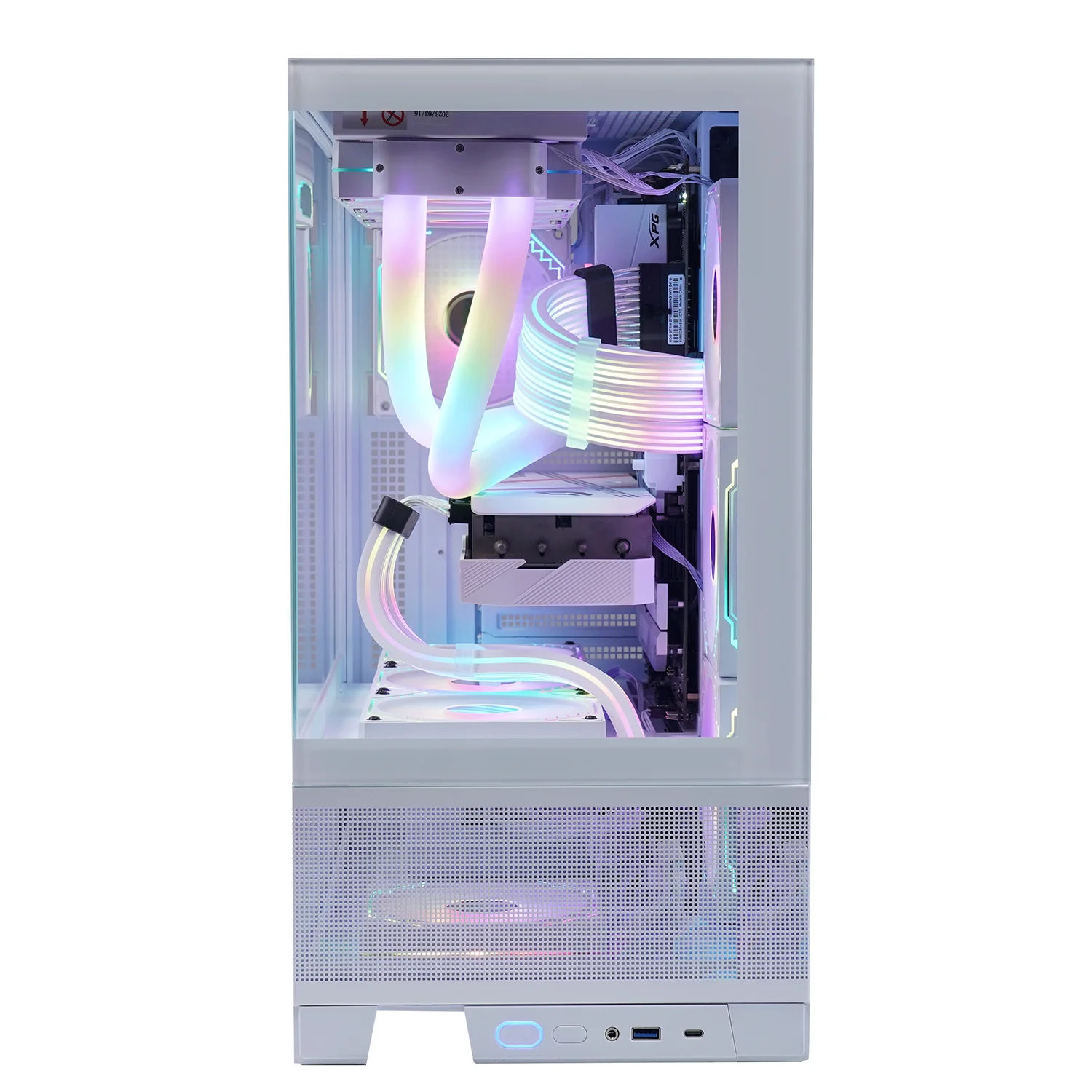 Factory Fashion Design Gaming Computer Cases 0.5mm SPCC Structure 245 Glass Version Pc Case MATX Gaming Case for PC with RGB Fan