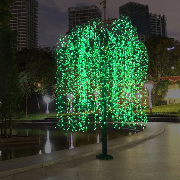 Christmas Lights 3m Led artificial lighted Weeping Outdoor Decoration Lighting Willow Tree