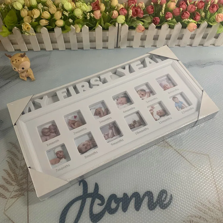 Wholesale Eco Friendly Pvc My First Year 12 Months Moments Baby Photos Keepsake Frame