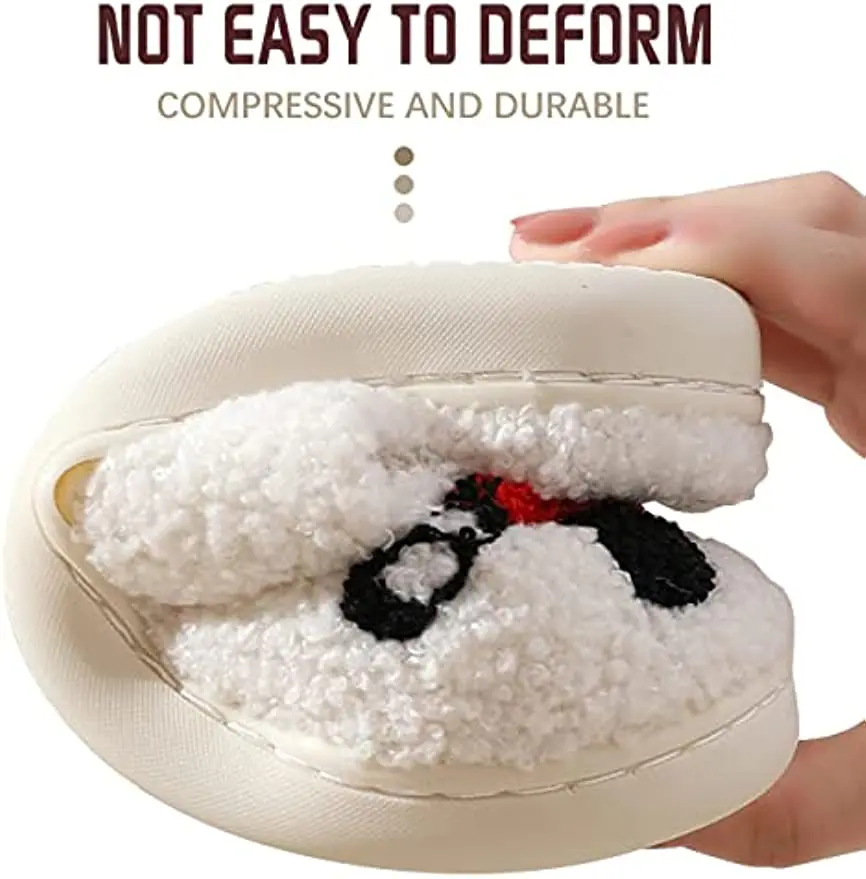 Valentine Slippers for Women and Men Cartoon embroidery Shoes Warm indoor bedroom Winter Love Pattern Heart Slippers