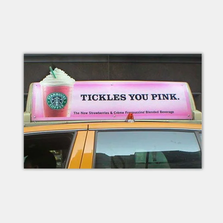 China Manufacturer lighted taxi roof sign