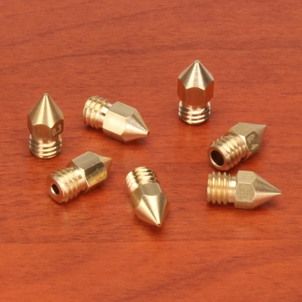MK8 Brass Nozzle 0.1mm 0.2mm to 0.9mm 1.75mm /3mm Extruder 3D Printer Nozzle
