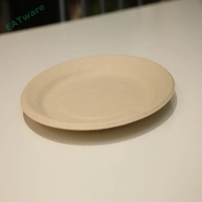 Pizza Plates Carton Box Food Serving Party Dishes for Restaurants Food Packaging Plat Factory Direct Customized 5000 Pcs BPI