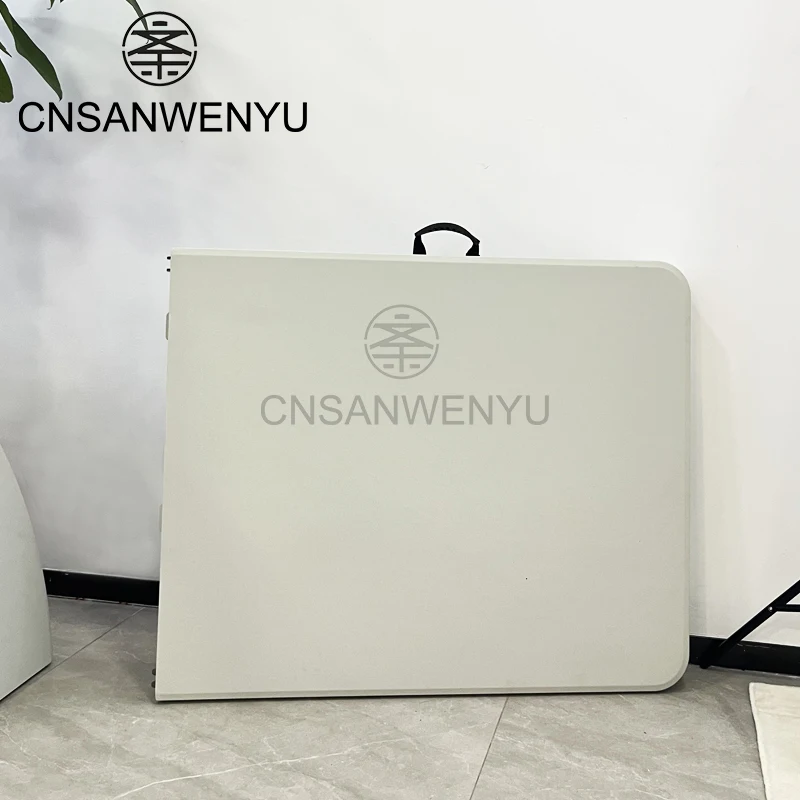 portable outdoor furniture 6ft white rectangular plastic foldable banquet catering bbq camping picnic folding table