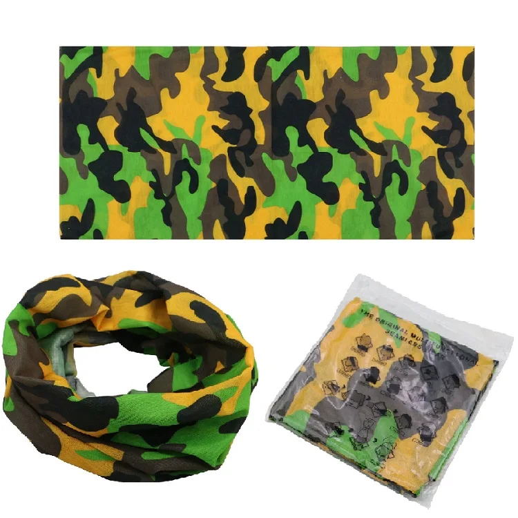 100% Polyester Microfiber Multi Functional Headband Bandana UV Protection Flower Pattern Tube Bandana
