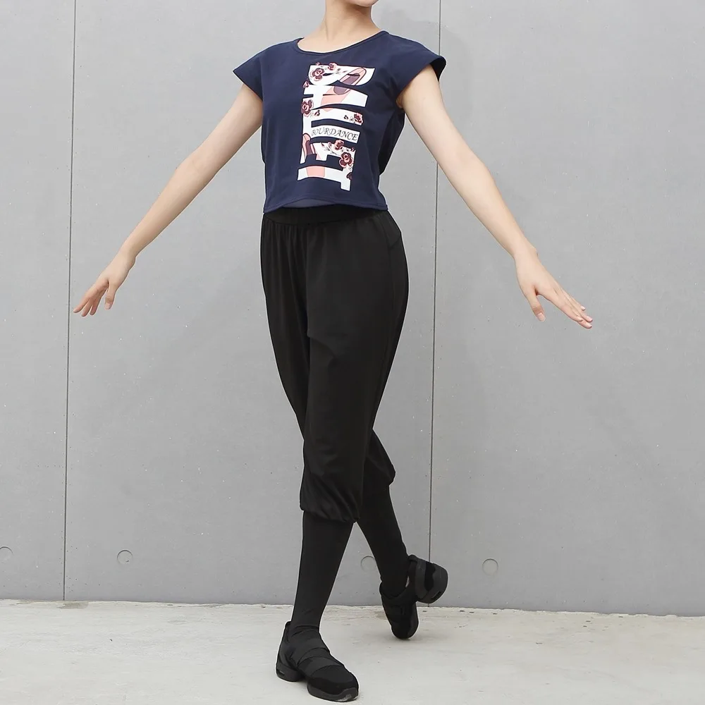 
Dance Wear Solid Color Stirrup Pant Ballet Black Dance Pants 