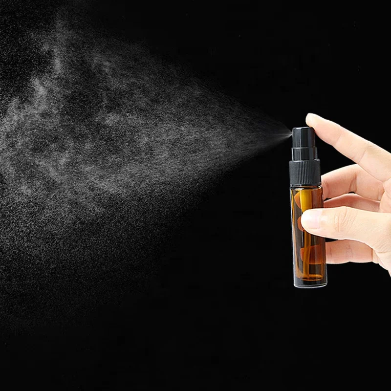 High Quality glass spray bottle with Plastic Spray Pump Mini Tester 10ml Small Perfume Atomizer Vials Sample Glass Bottle