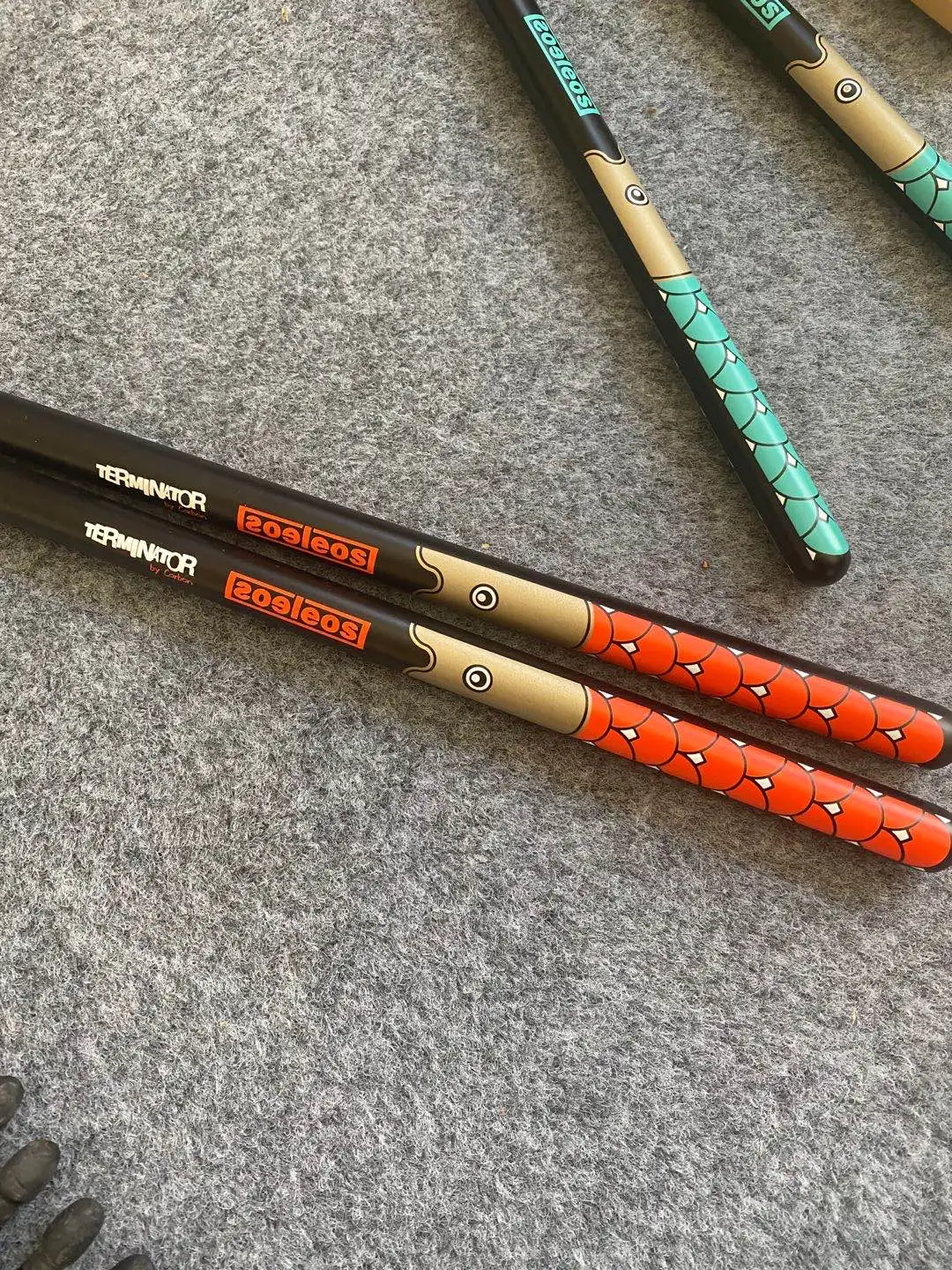 Soleoes terminator terminator hand wound carbon fiber drum for market appearance painting and artist collaboration