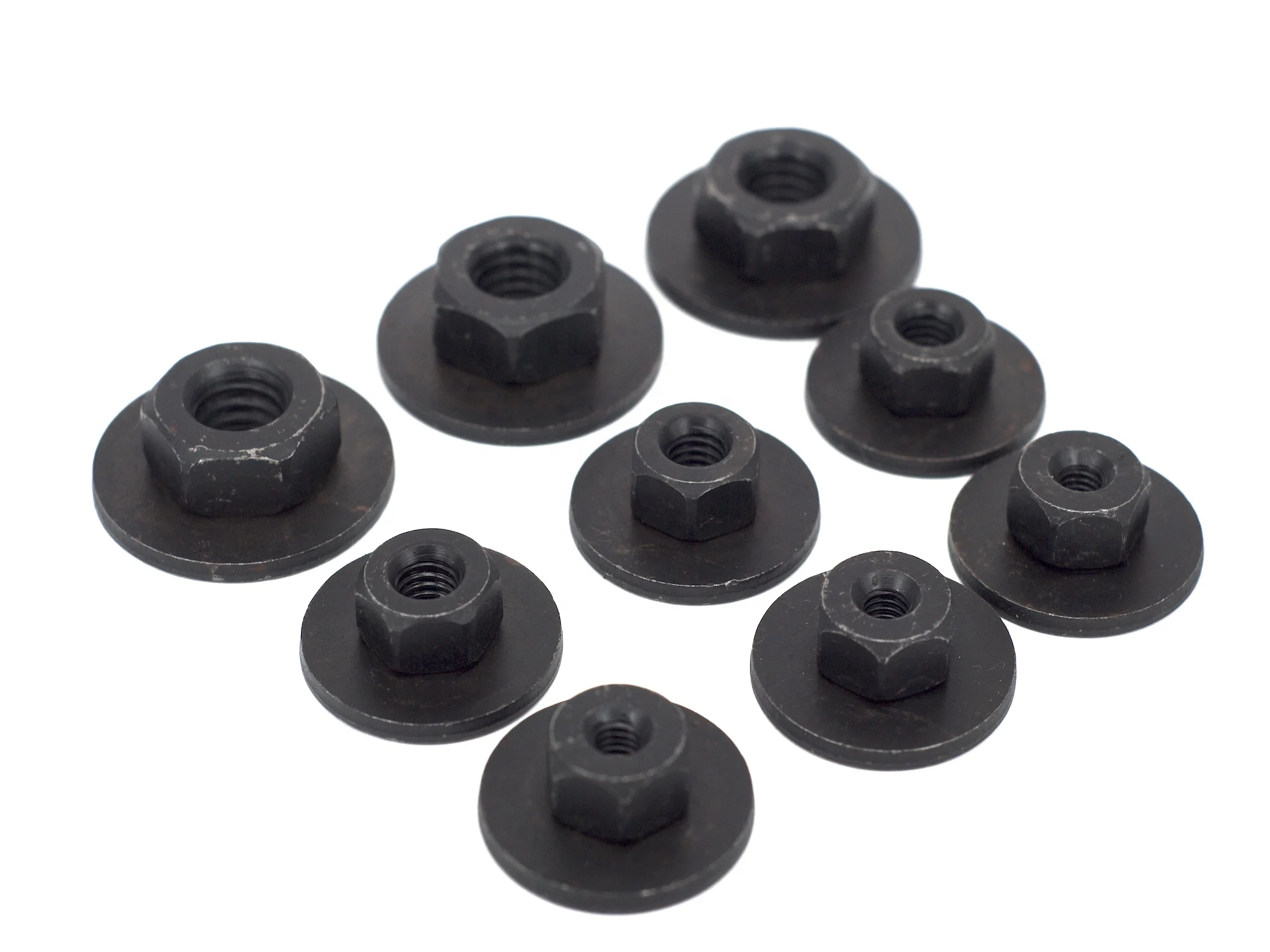 M8-1.25 two pieces hex nut with spinning washer Comby nut Bumper Cover Nut