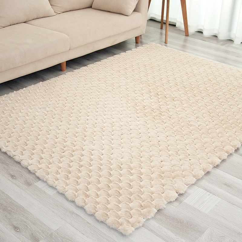 Fashion Faux Fur Carpet for Living Room Home Decoration Faux Rabbit Fur Rugs Carpets Supplier Nonslip Jacquard Carpet Rugs