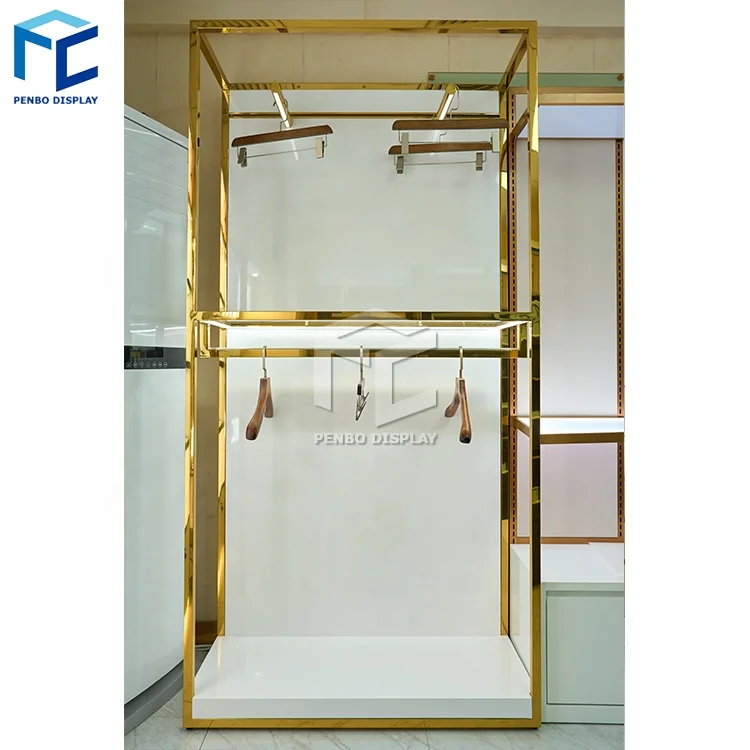 Hot Sale Garment Hang Display Stand Retail Hanging Clothes Display Racks Garment Store Furniture Display Clothing Rack
