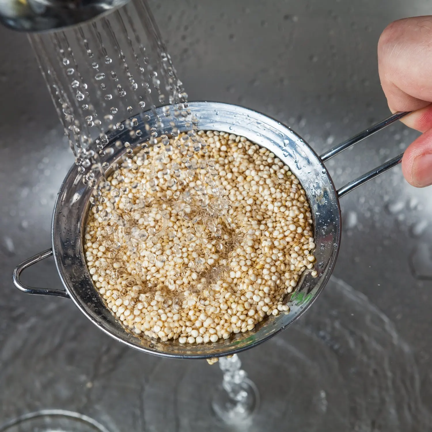 Food grade stainless steel fine mesh food Strainer frying cooking tools oil draining skimmer for kitchen