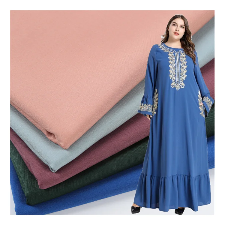 Новинка оптовая продажа материал nida abaya саржа без железа 80/20 Tr Дубай абайя