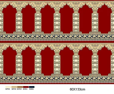 High Quality Royal Church Carpet 100% PP Anti-skip Muslim Wilton Prayer Carpet for Mosque