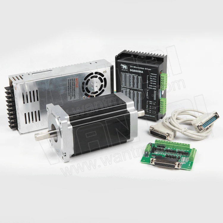 1 оси ЧПУ комплект WANTAI двойной вал 85BYGH450C-012B 1600oz 3.5A драйвер DQ860MA с алюминиевой крышкой 50В 4.2A чпу шаговый двигатель