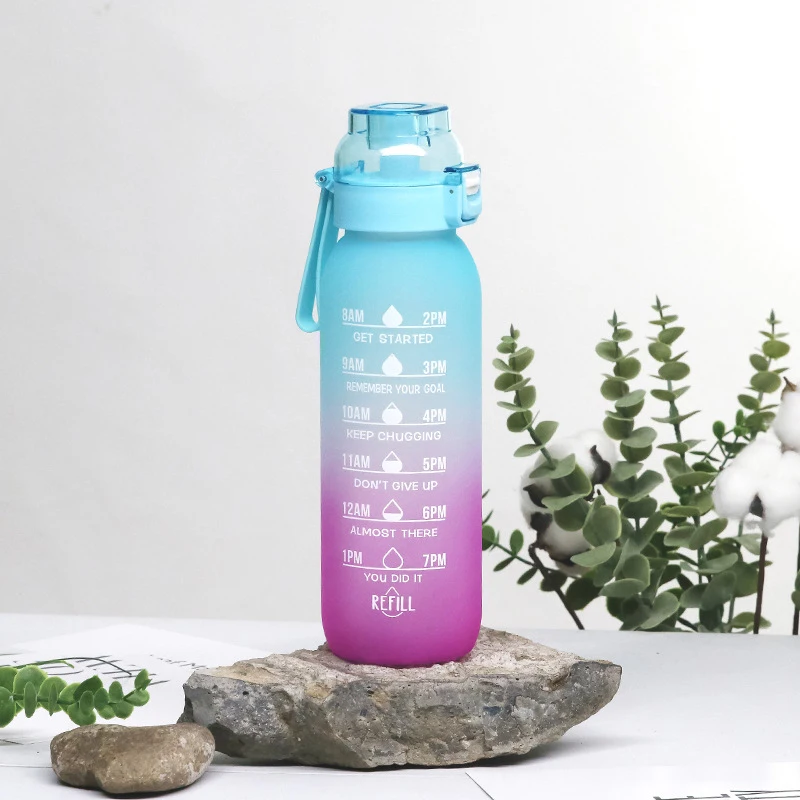 Flavored Water Bottle with Flavour Pods Air Water Up Scent Fruit Flavor Bottle Frosted Air Starter Up Set Water Cup for Fitness