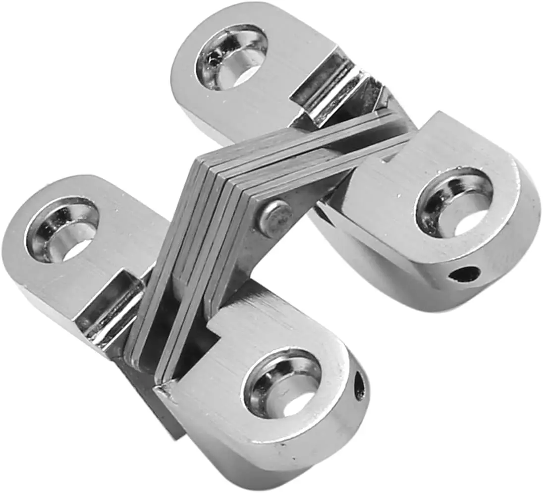 Hot Selling Zinc Alloy SS Cross180 Degree Invisible Conceal Hinge Pivot Door Hinges for Wooden Doors